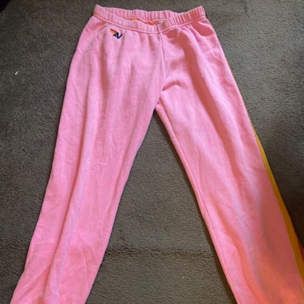 Pink Aviator Nation Sweatpants